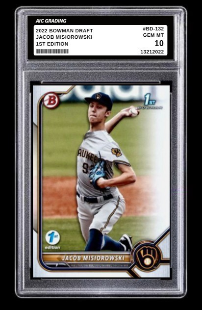 2022 Jacob Misiorowski 1st Bowman Draft Rookie #BD-132 1st Edition Graded 10