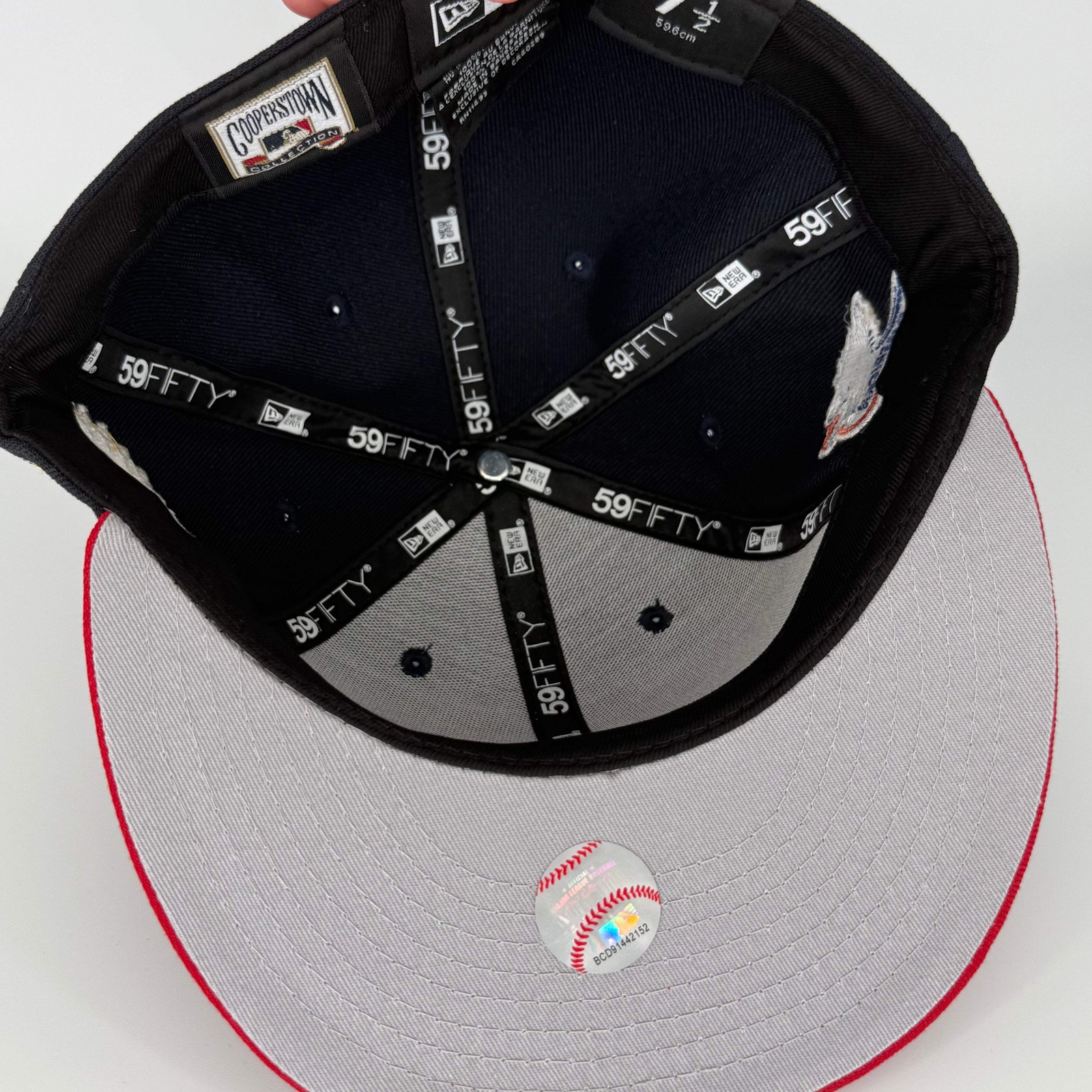 Navy Red Chief Wahoo Cleveland Indians Guardians 1954 ASG Double Patch Hat New E