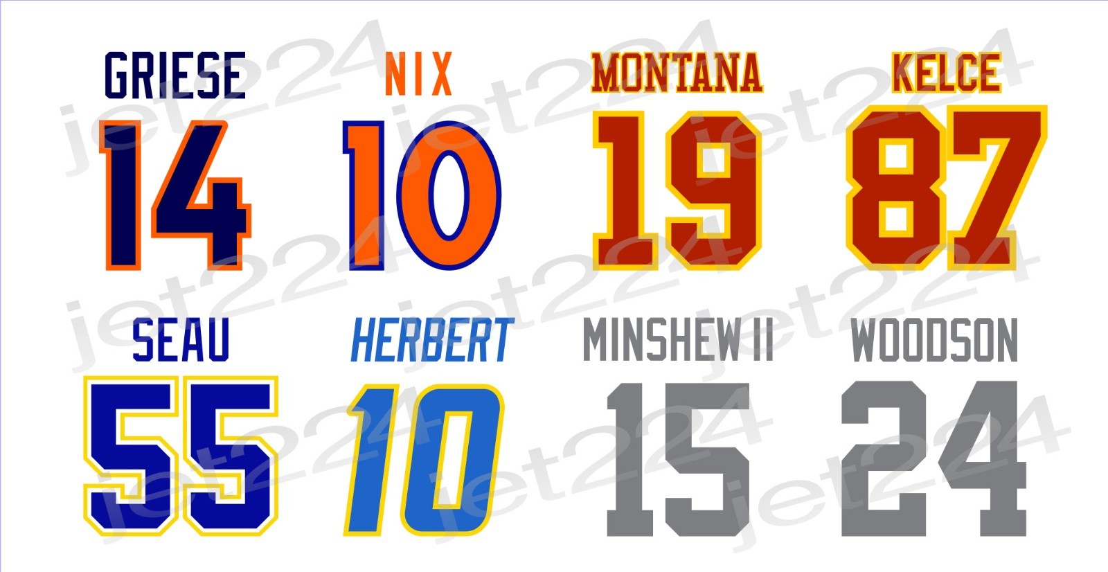 Football STICKER DECAL, any team, any player Broncos Chargers Chiefs Raiders