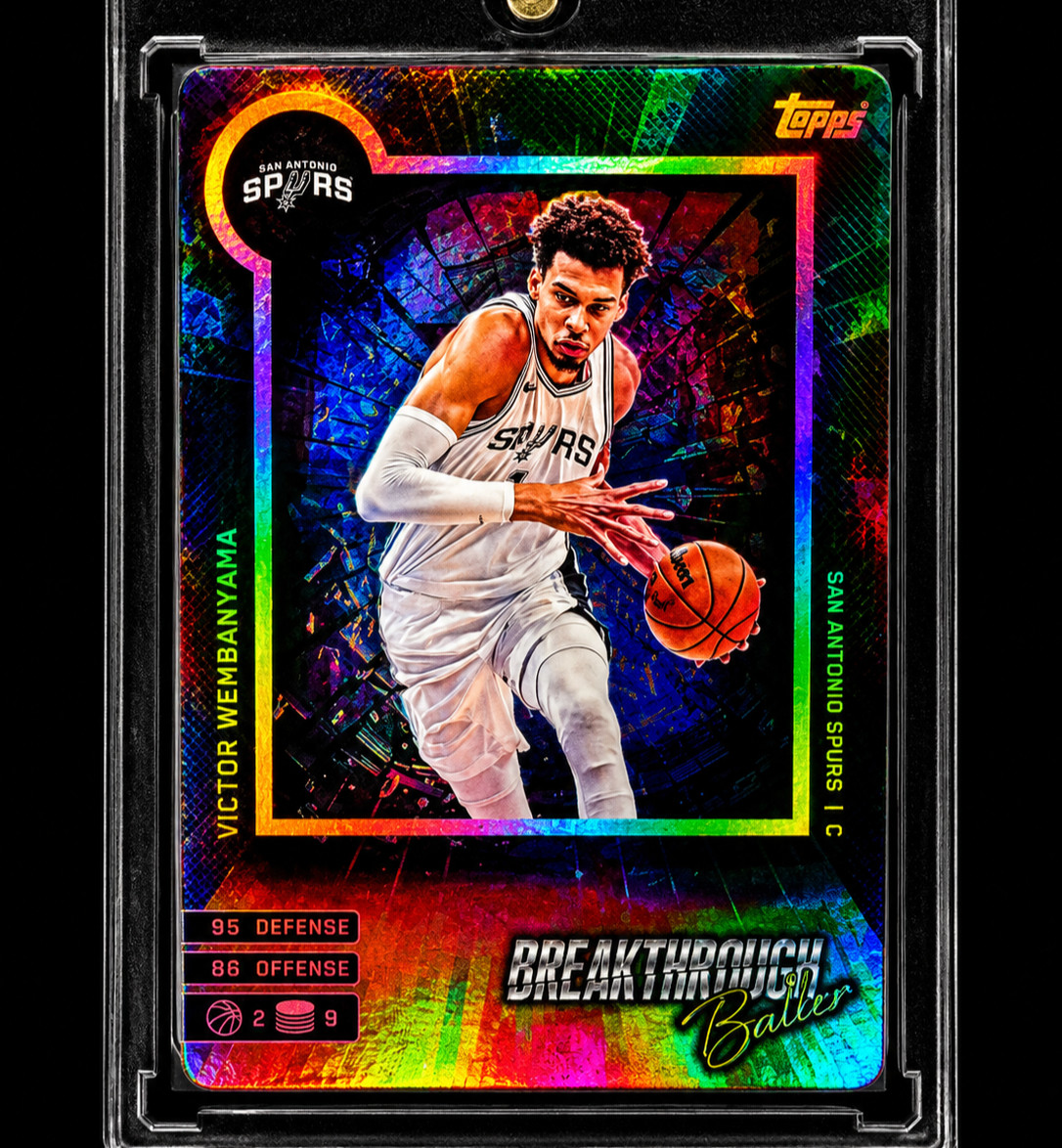 Victor WEMBANYAMA BLACK COLOR BLAST REFRACTOR Holo Foil SP Insert Rare SPURS