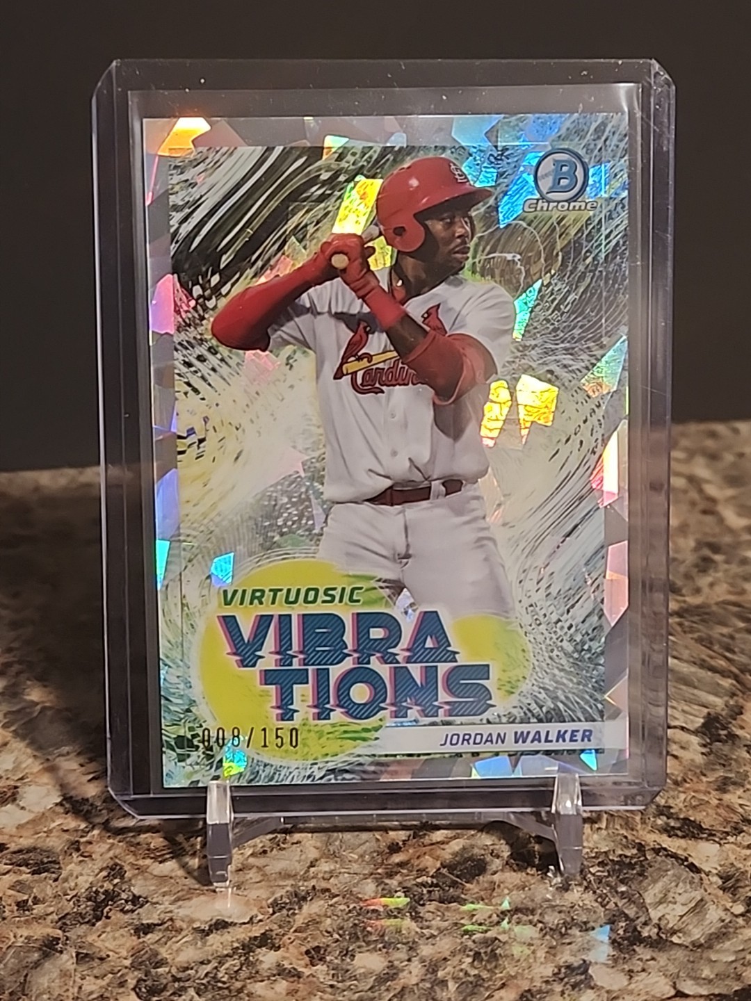 2022 Bowman Virtuosic Vibrations Jordan Walker #VV-13 Atomic Refractor /150