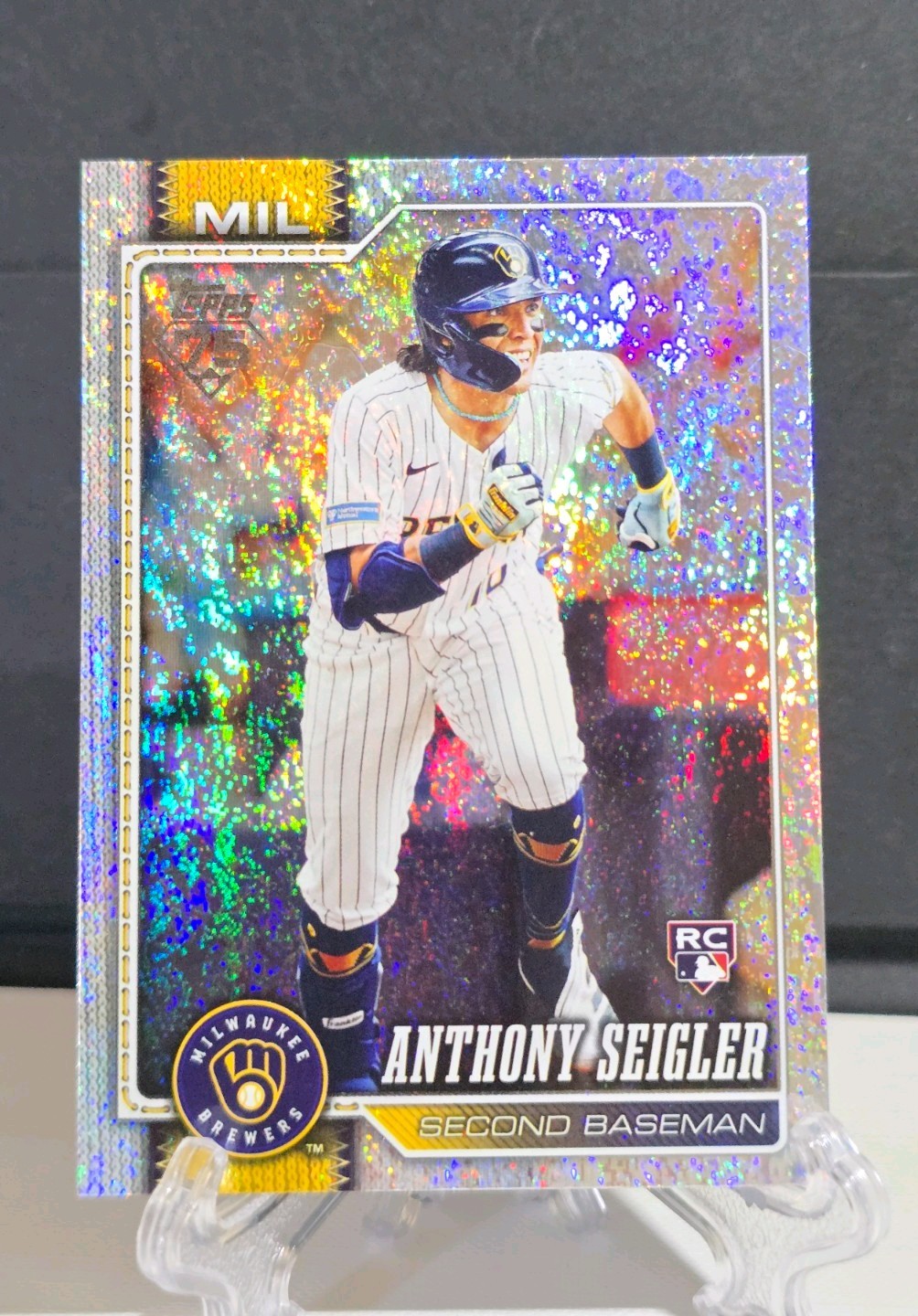 Topps 2026 Series One Anthony Seigler RC Sand Glitter Parallel 286NY Yankees