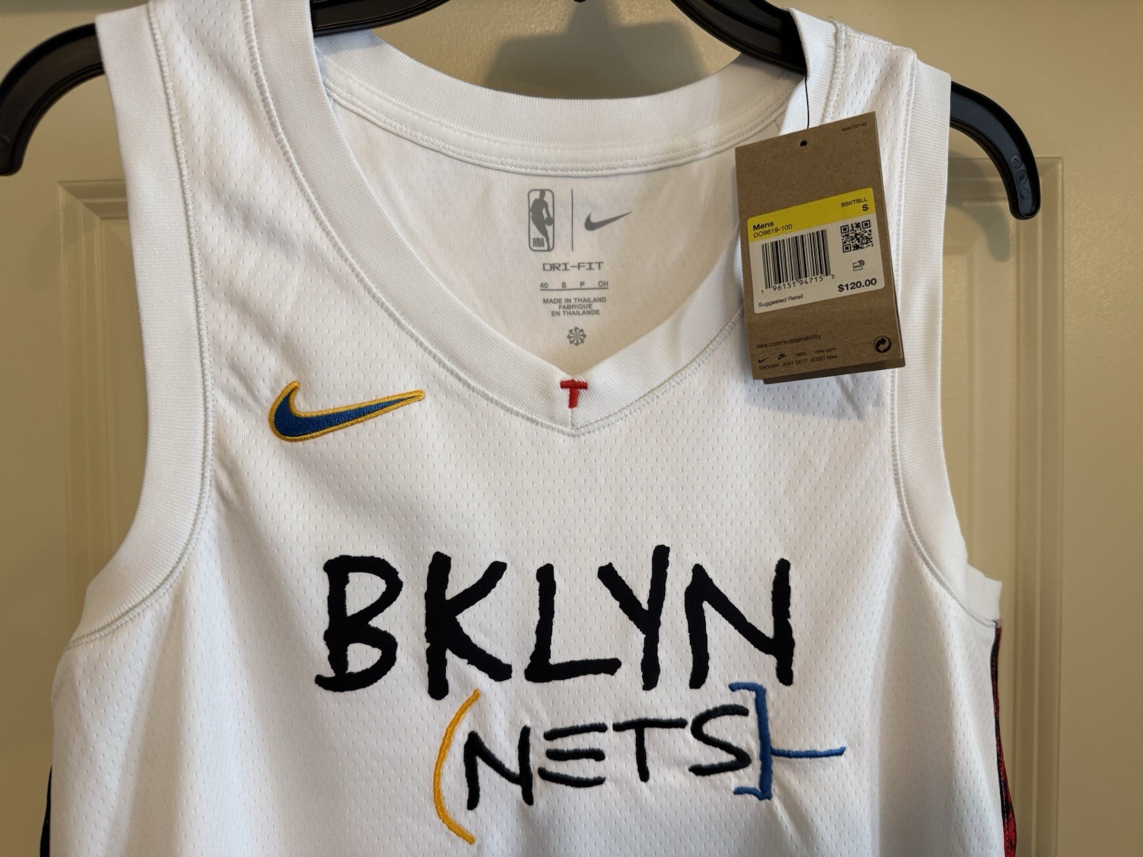 NEW Nike Brooklyn Nets Jersey NBA AUTHENTIC Swingman City Basquiat RARE NWT $120