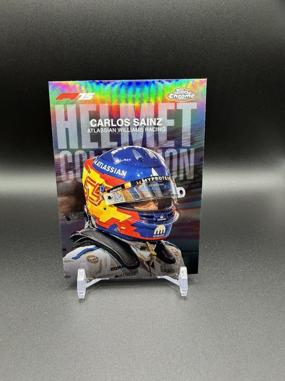 2025 Topps Chrome Formula 1 Carlos Sainz Helmet Collection Insert HC-7