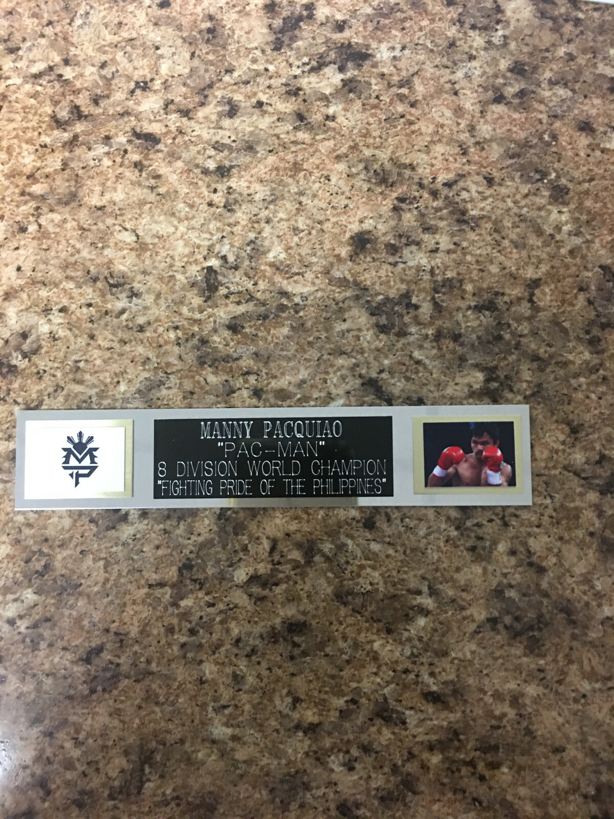 MANNY PACQUIAO (BOXING) NAMEPLATE FOR SIGNED GLOVES/TRUNKS/PHOTO DISPLAY