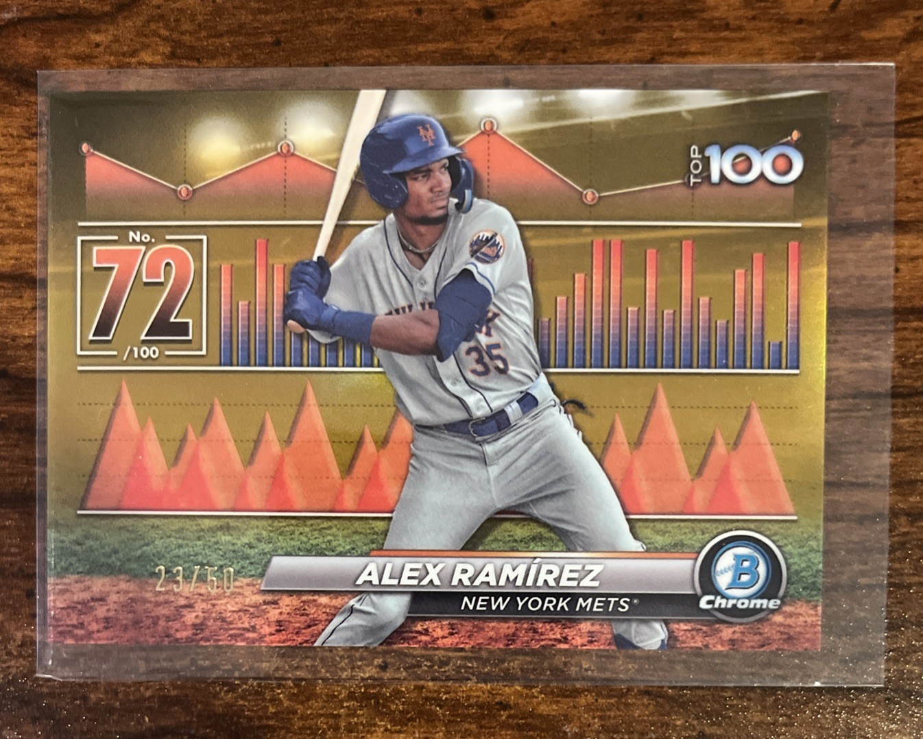 2024 Bowman Alex Ramirez Gold Refractor /50 Scouts Top 100 Prospects #BTP-72