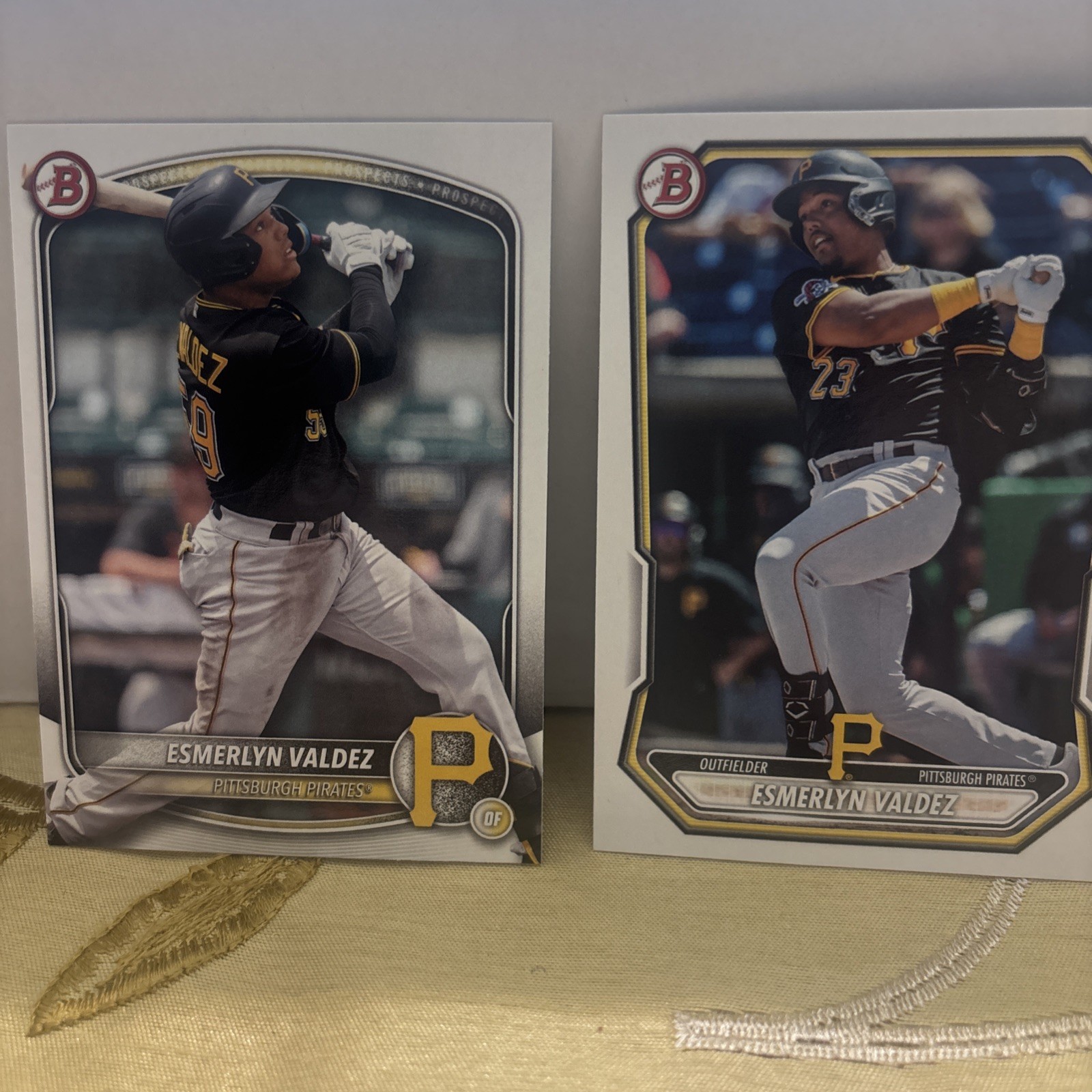Esmerlyn Valdez Bowman Lot Of 2 Cards (1) 2025 BD-110 (1) 2026 BP-76 Pirates
