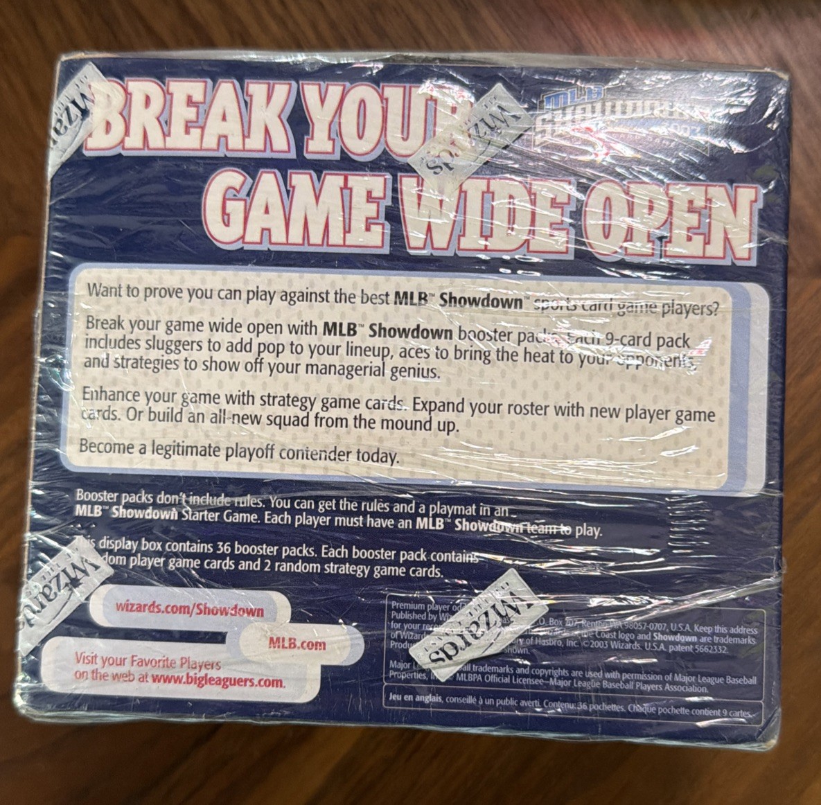 Wizards of the Coast 2003 MLB Showdown Booster Box MLB 36 Packs *Free-Ship* OEM