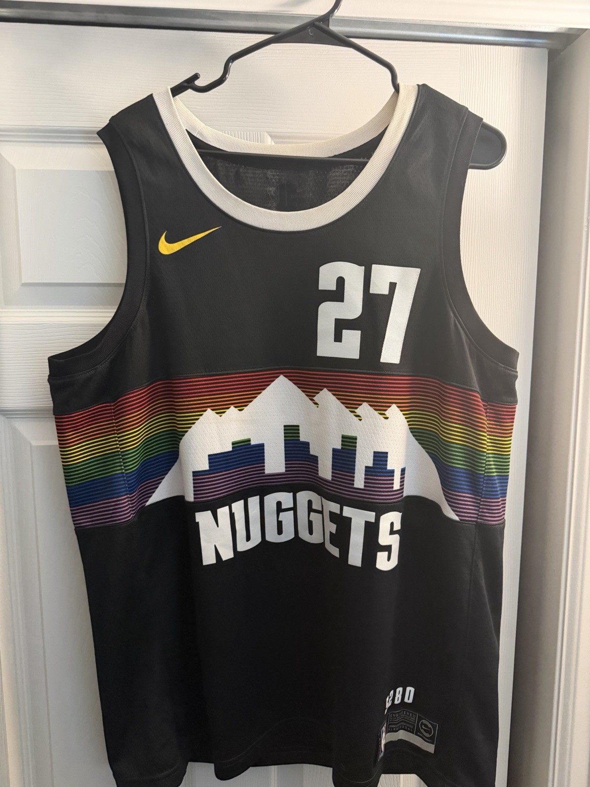 Nike Jamal Murray Denver Nuggets #27 Black Rainbow Jersey Men’s Size 52