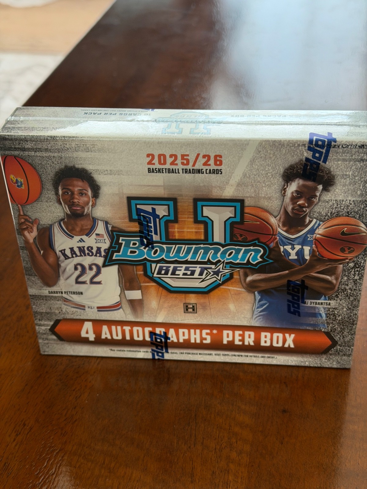 Unopened 2025-26 Bowman University Best Basketball hobby boxes. This set is from