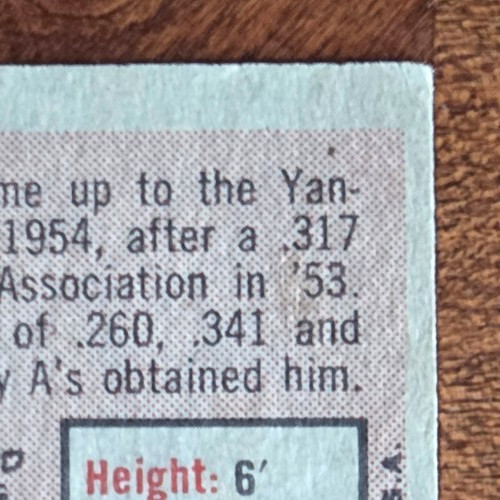 1958 Topps Bob Cerv #329 – VG-EX to EX