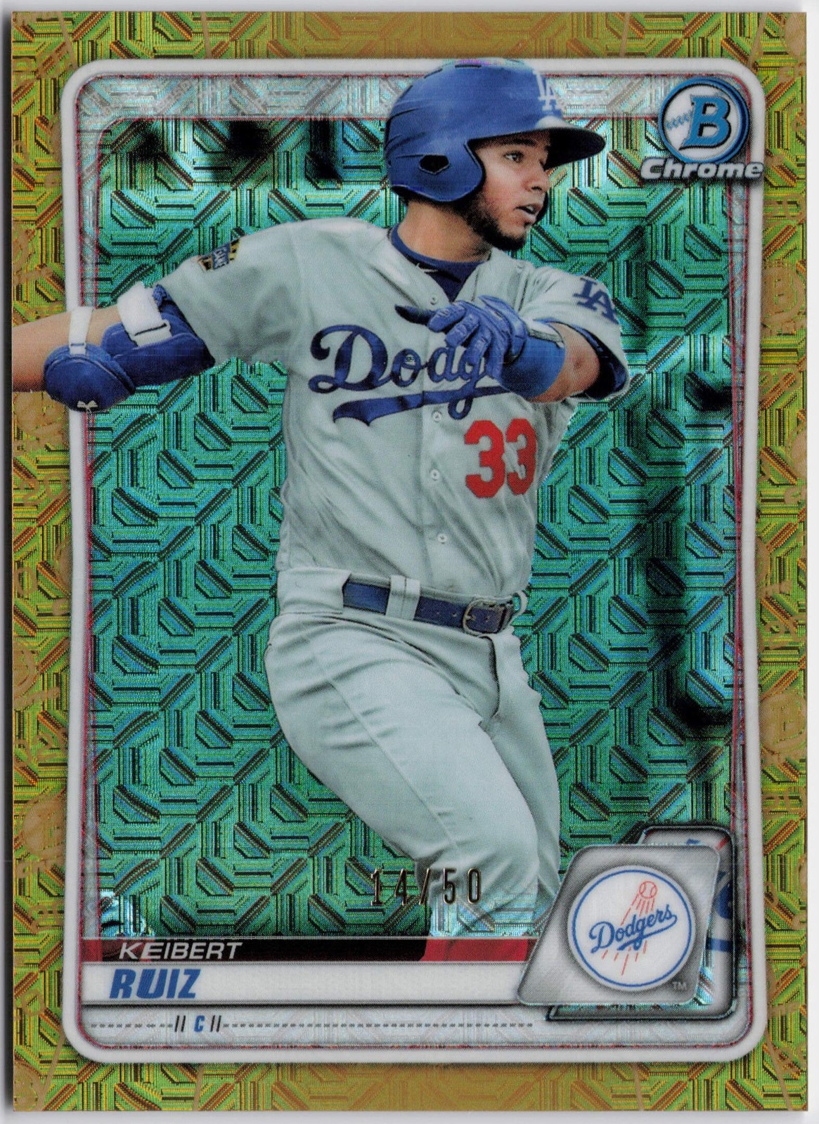 2020 Bowman Chrome #BCP-210 Keibert Ruiz Prospects Mojo Refractor Gold #/50