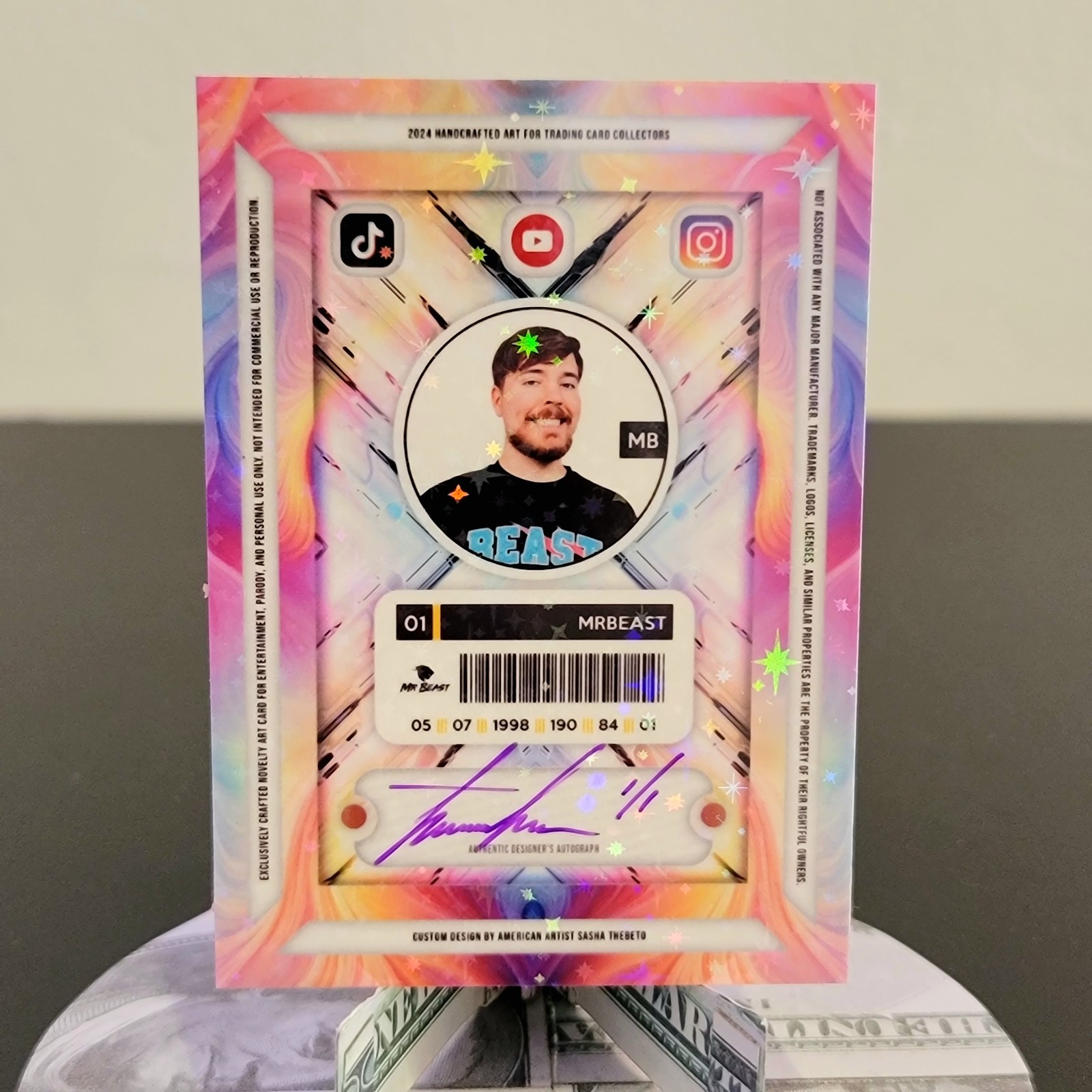 MrBeast 📹 1/1 Custom Hobby Card