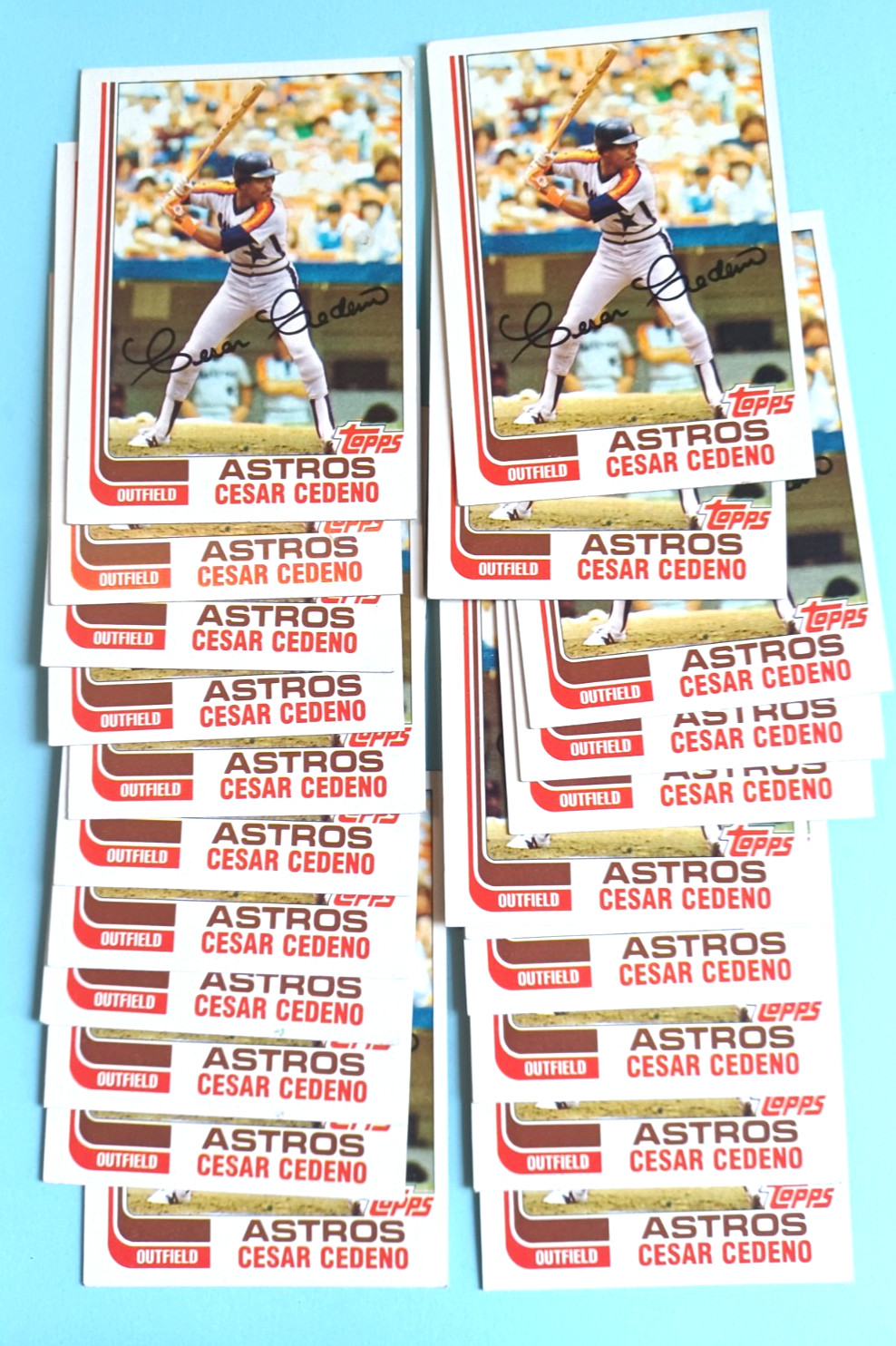 1982 TOPPS CESAR CEDENO #640 LOT OF 20 HOUSTON ASTROS EX-MINT