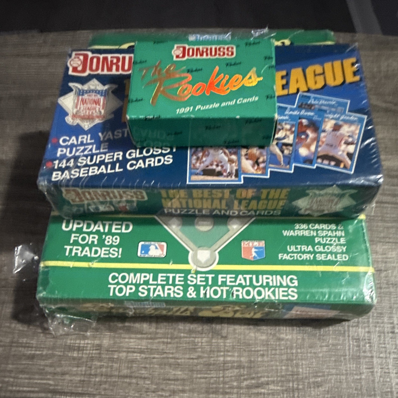 Lot of 3 BASEBALL‘S BEST 336 CARDS, PUZZLE / BEST OF NL 144 SUPER GLOSSY/ROOKIES