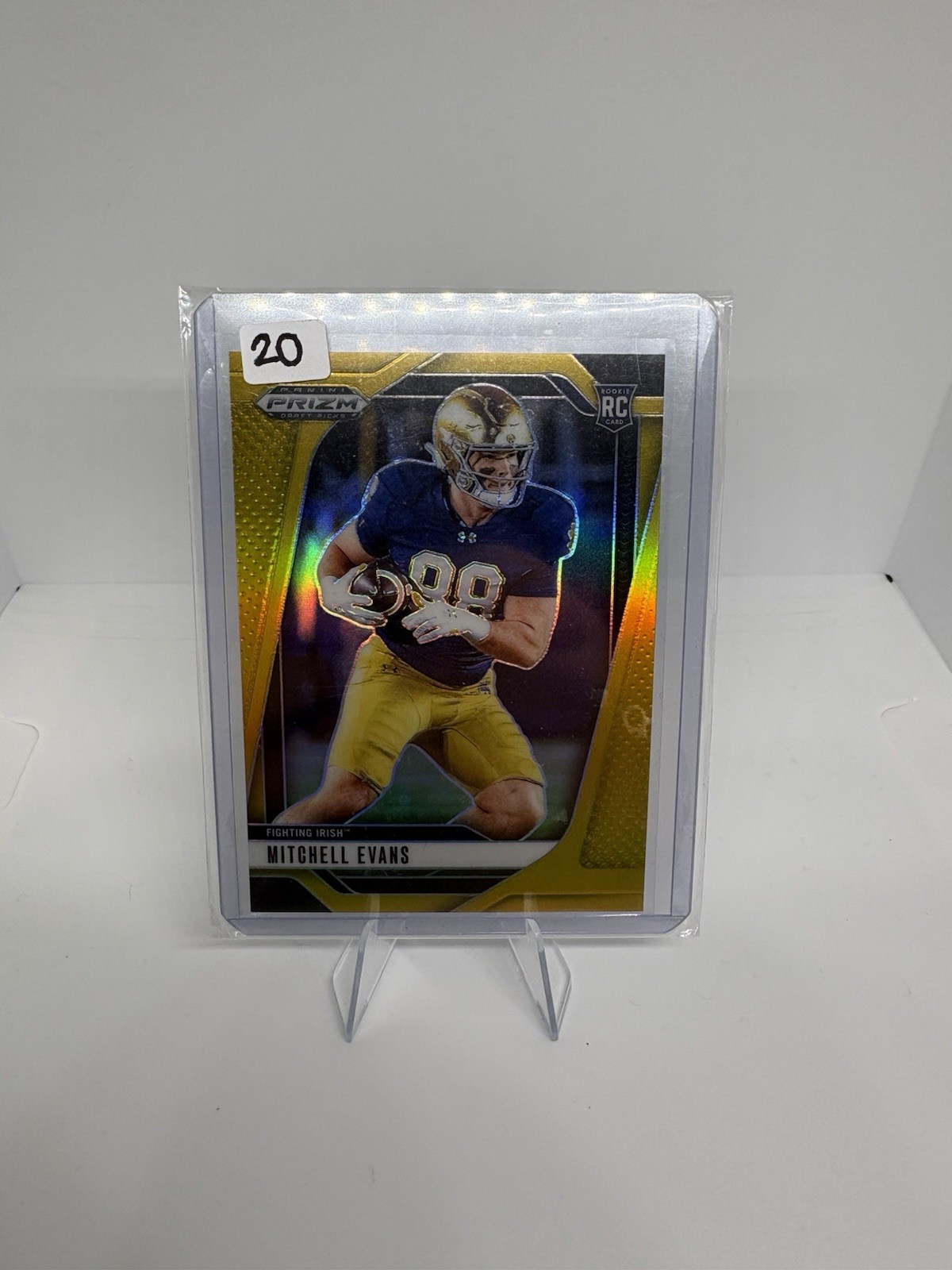 2025 Panini Prizm Draft Picks – Mitchell Evans #78 True Gold Prizm /10 (RC)