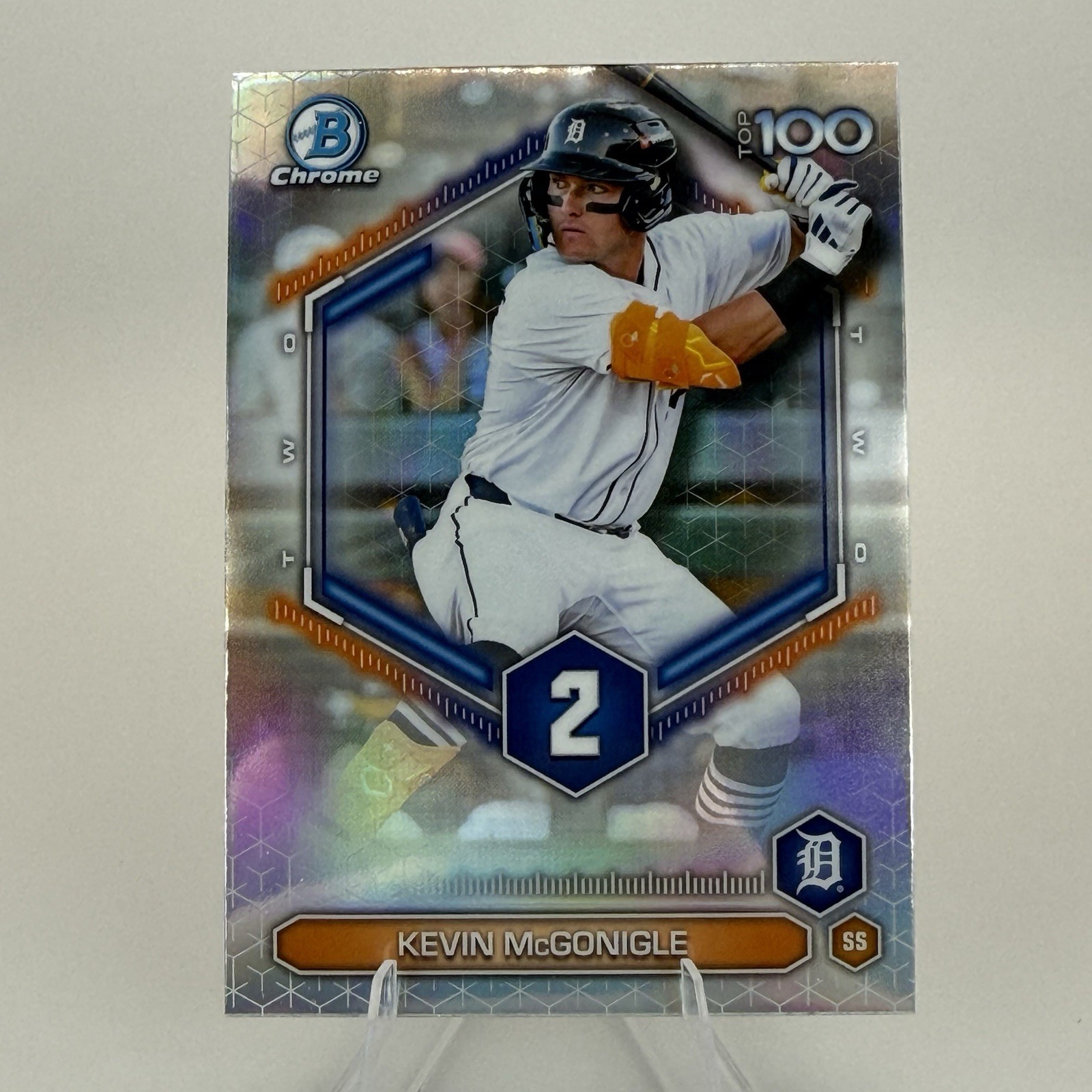 2026 Topps Bowman Chrome Top 100 Insert Kevin McGonigle Tigers #BTP-2