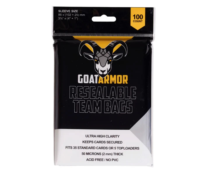 300 Team Bags Resealable Sleeves for Toploaders Card Storage Sleeve Protector