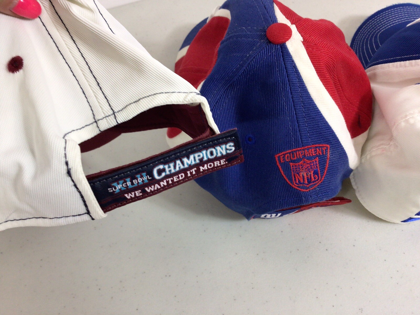 New York Giants Baseball Caps Hats Football NFL Super Bowl Lot of 3
