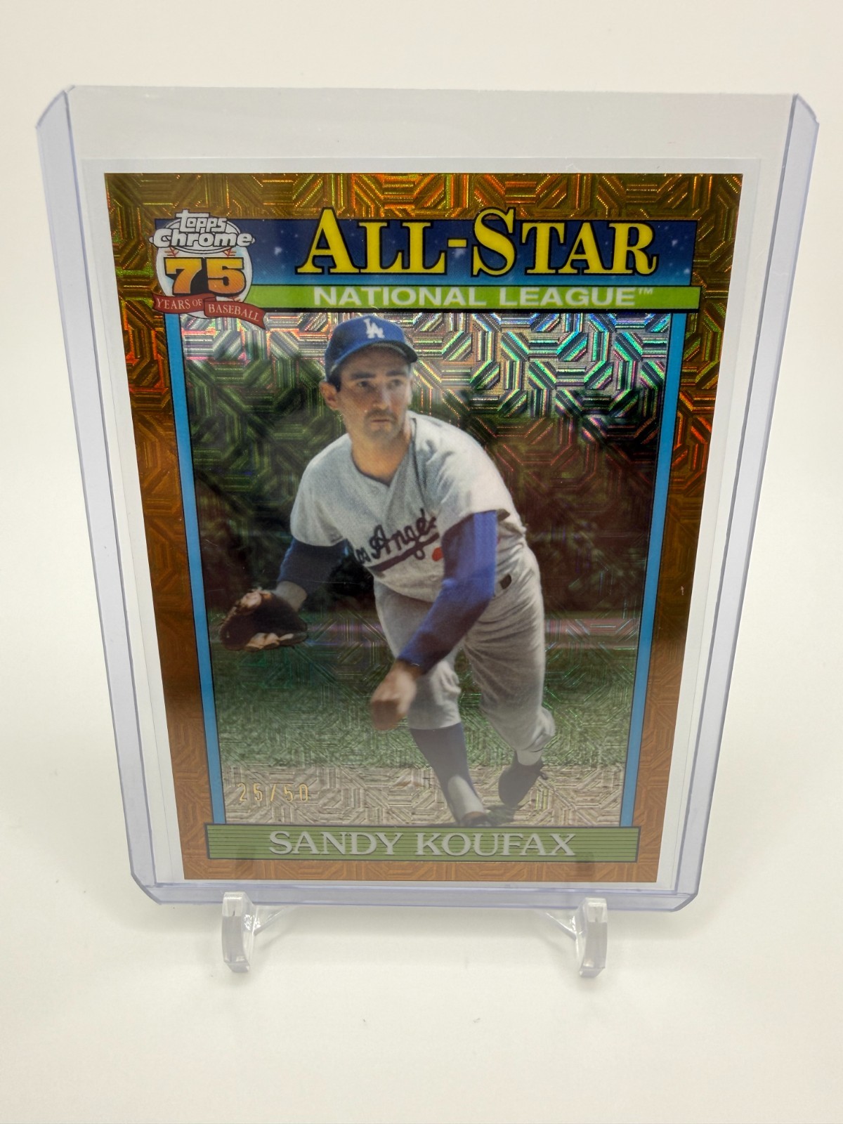 2026 Topps Series 2 Sandy Koufax Gold Mojo Refractor #91ASC-2 / 50
