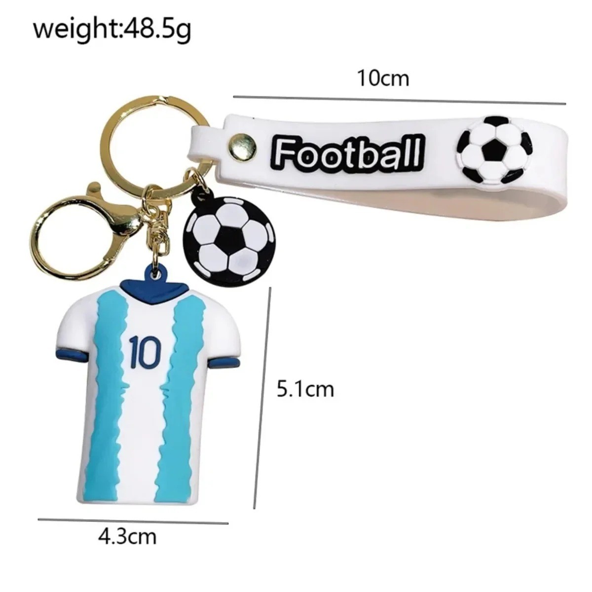 FIFA Football Couple Jersey Keychain Bag Pendant Car Key Ring Soccer Fan Gift