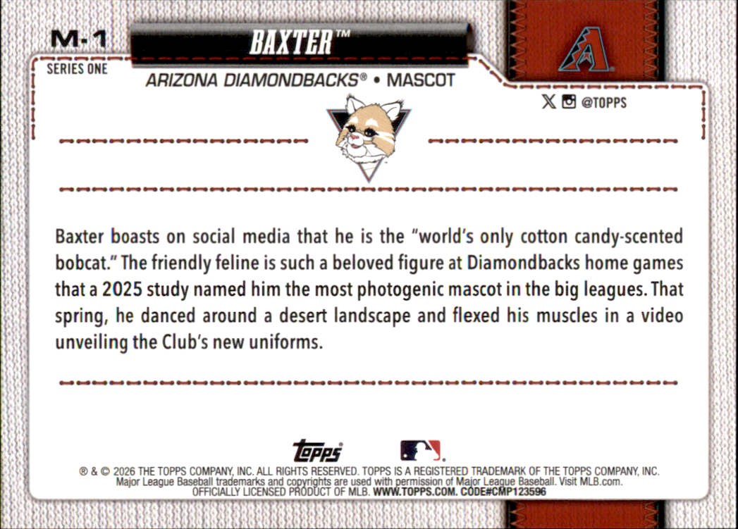 2026 Topps #M-1 Baxter Mascots
