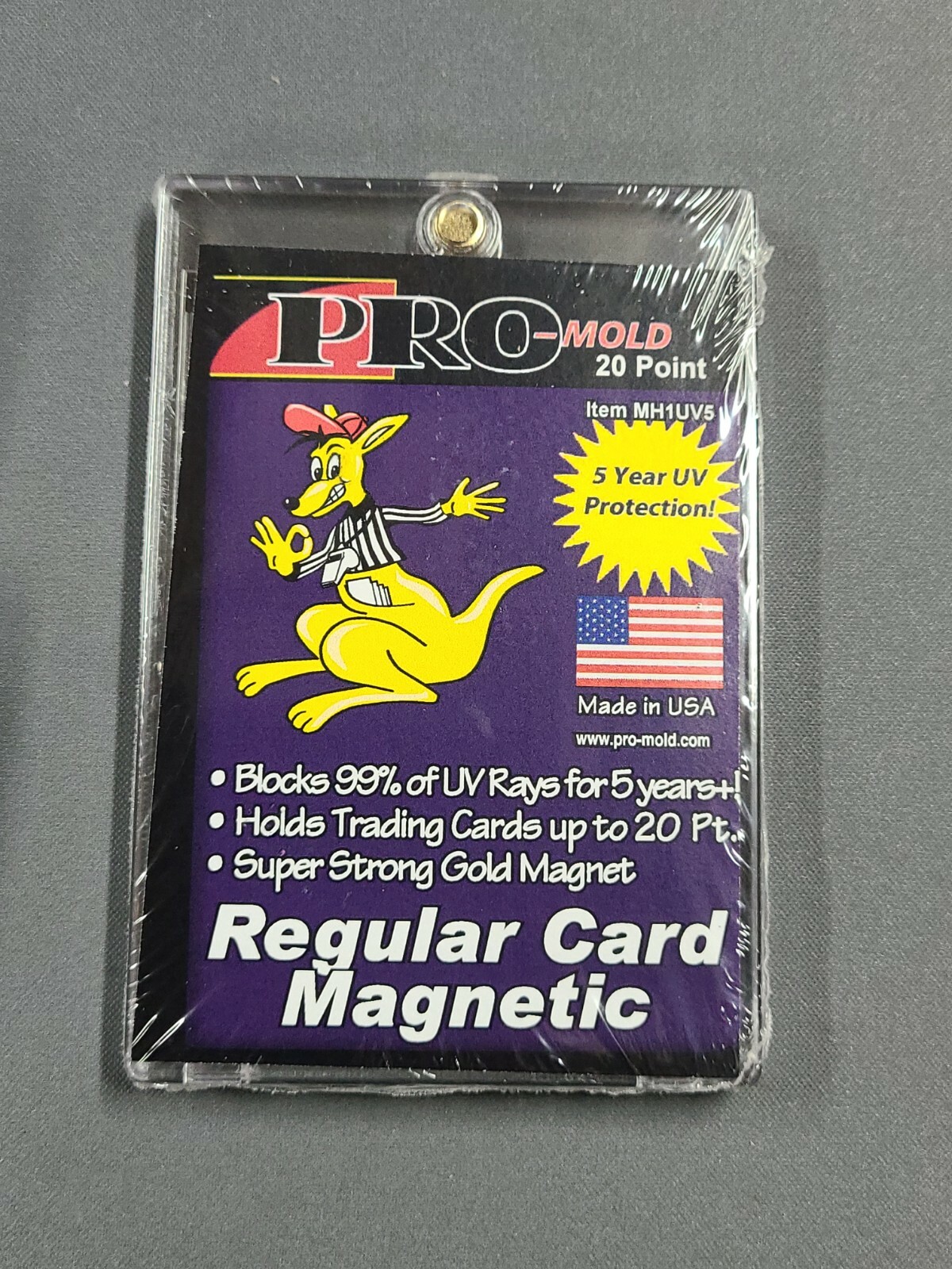 (5) Pack Pro-Mold Magnetic One Touch UV Card Holder – Regular Card 20pt USA MADE