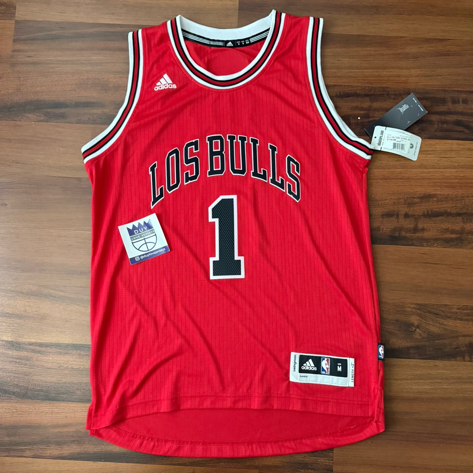 Adidas NBA Chicago Los Bulls Rose Swingman Latin Nights Jersey Mens Sz Medium