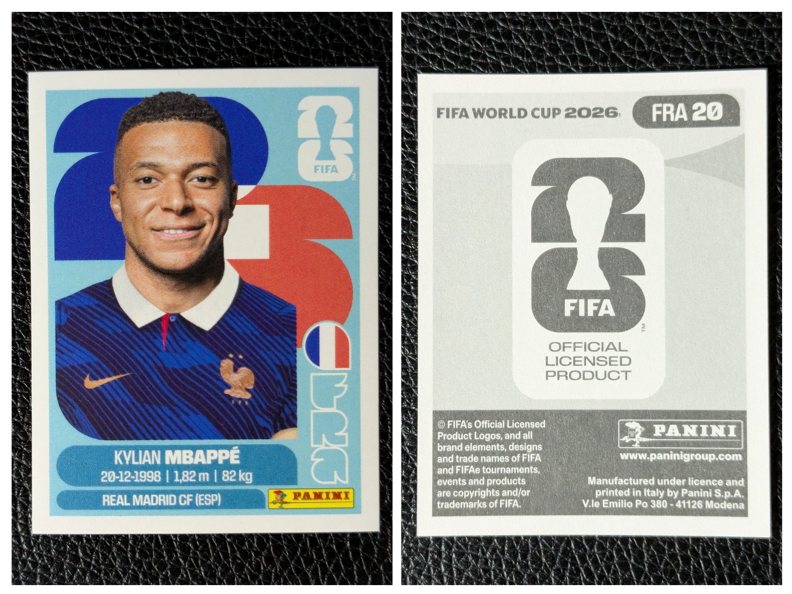 Kylian Mbappe FRA 20 – 2026 Panini FIFA World Cup Sticker – France