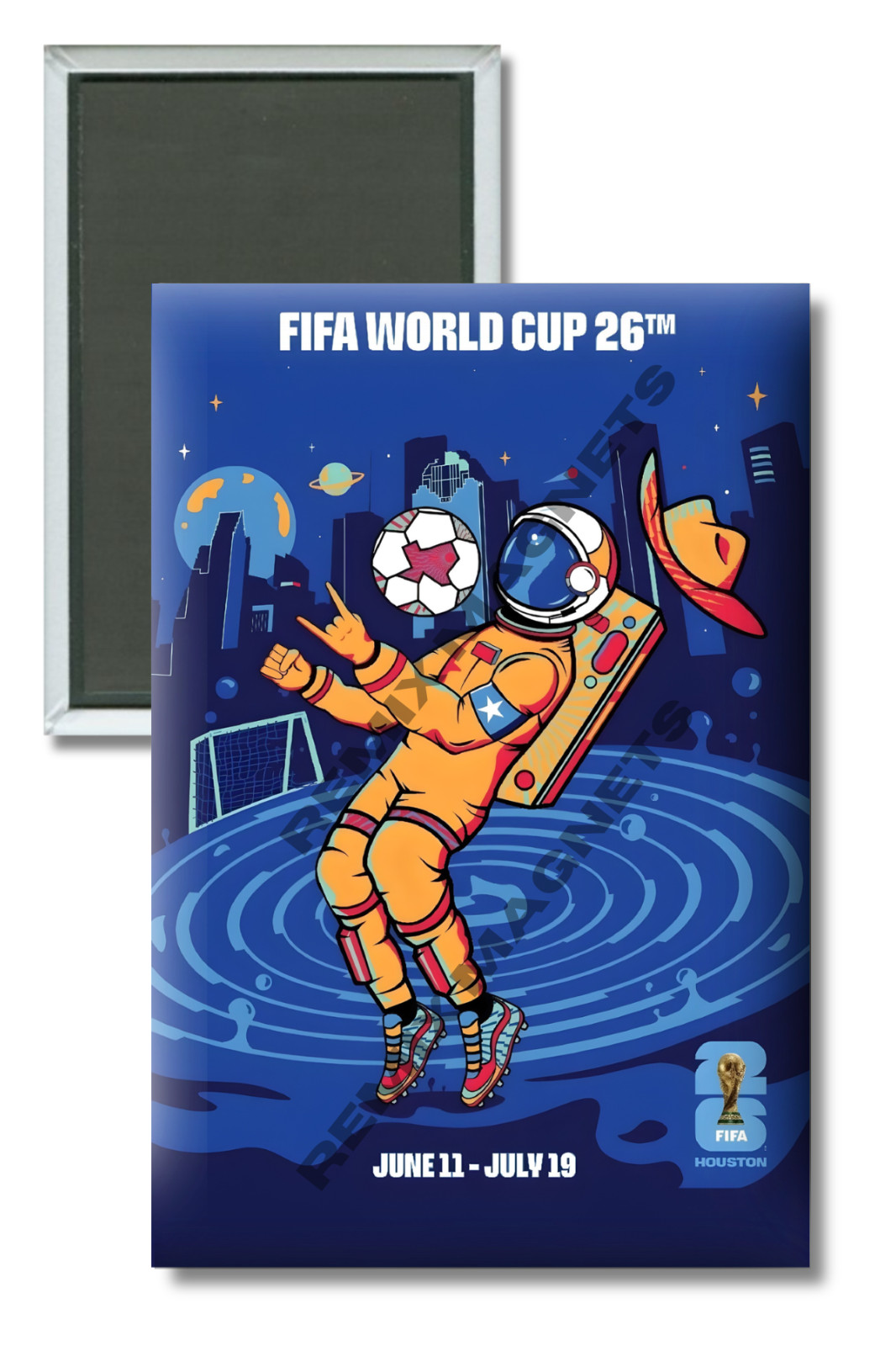 2026 FIFA World Cup Houston Poster Soccer Futbol 2″ x 3″ Refrigerator Magnet