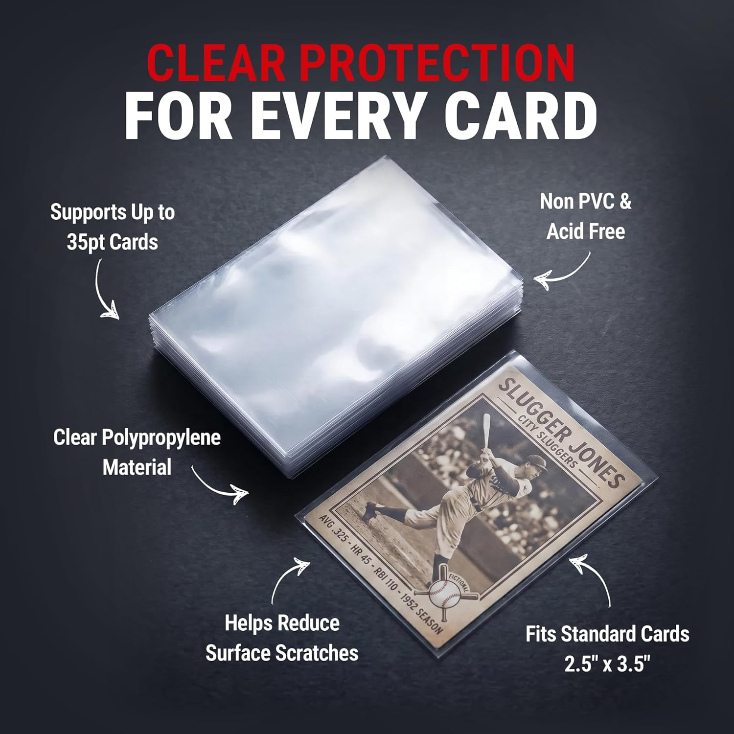 Ultra Pro Penny Sleeves for Trading Cards – 2.5″ X 3.5″ Standard Size – Clear So
