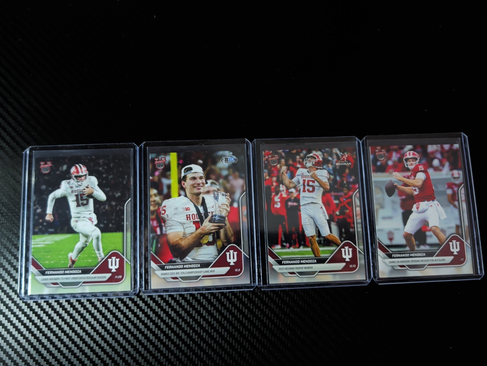 Fernando Mendoza 16 Card Lot 1st Bowman Chrome + Bowman U NOW Run Raiders