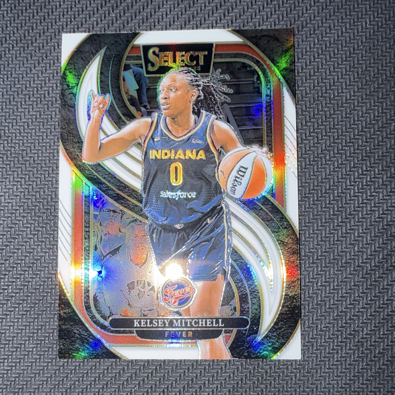 Panini Select 2025 Kelsey Mitchell Premier Lvl Prizm #164 Fever WNBA 21/99