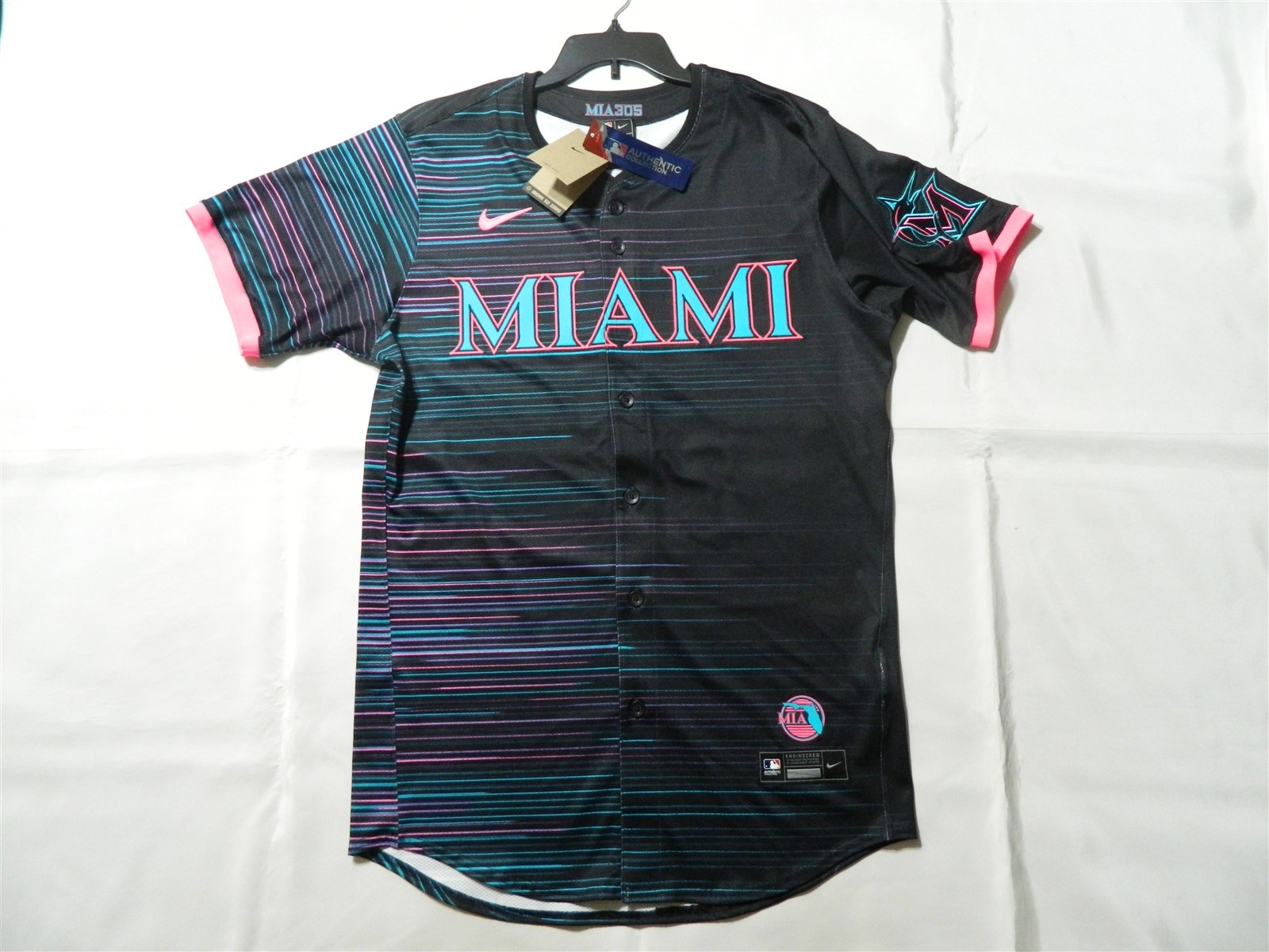 Authentic Maimi Marlins Vapor Elite Black City Connect Jersey 48 Reg.$355