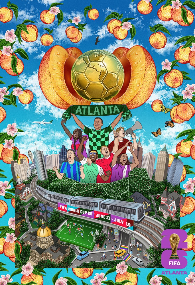 FIFA World Cup 2026 Soccer OFFICIAL 24×36 POSTER – Host City ATLANTA, GA, USA