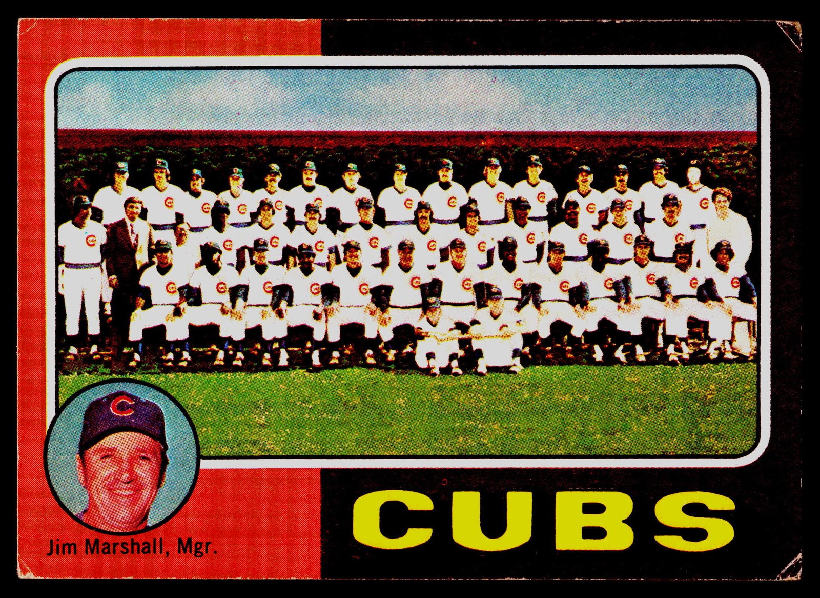 1975 Topps #638 Chicago Cubs / Checklists White Back – POOR