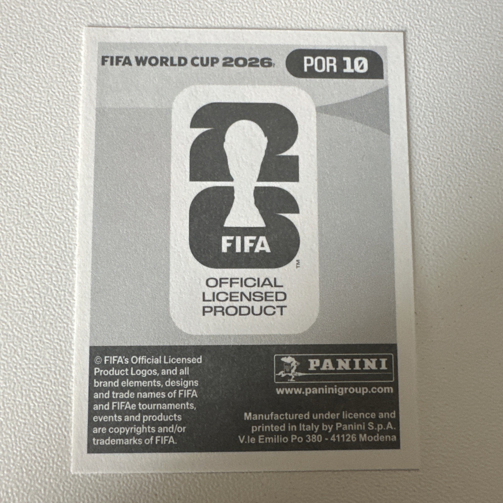 Panini FIFA World Cup 2026 Sticker POR 10 Bruno Fernandes Portugal