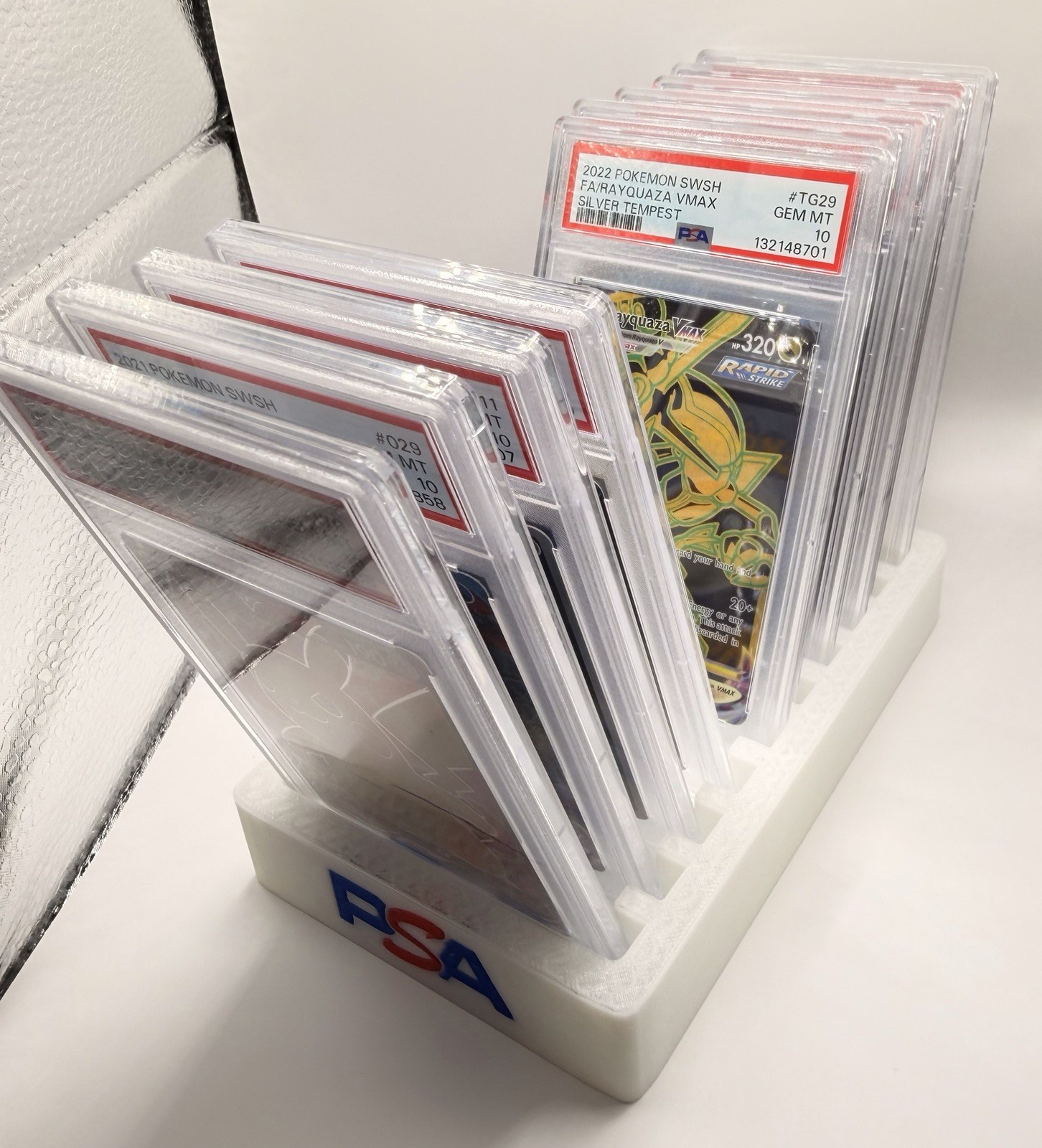 PSA Slab Case Display Holder for Graded Cards Storage Box Holds 10 PSA Slabs