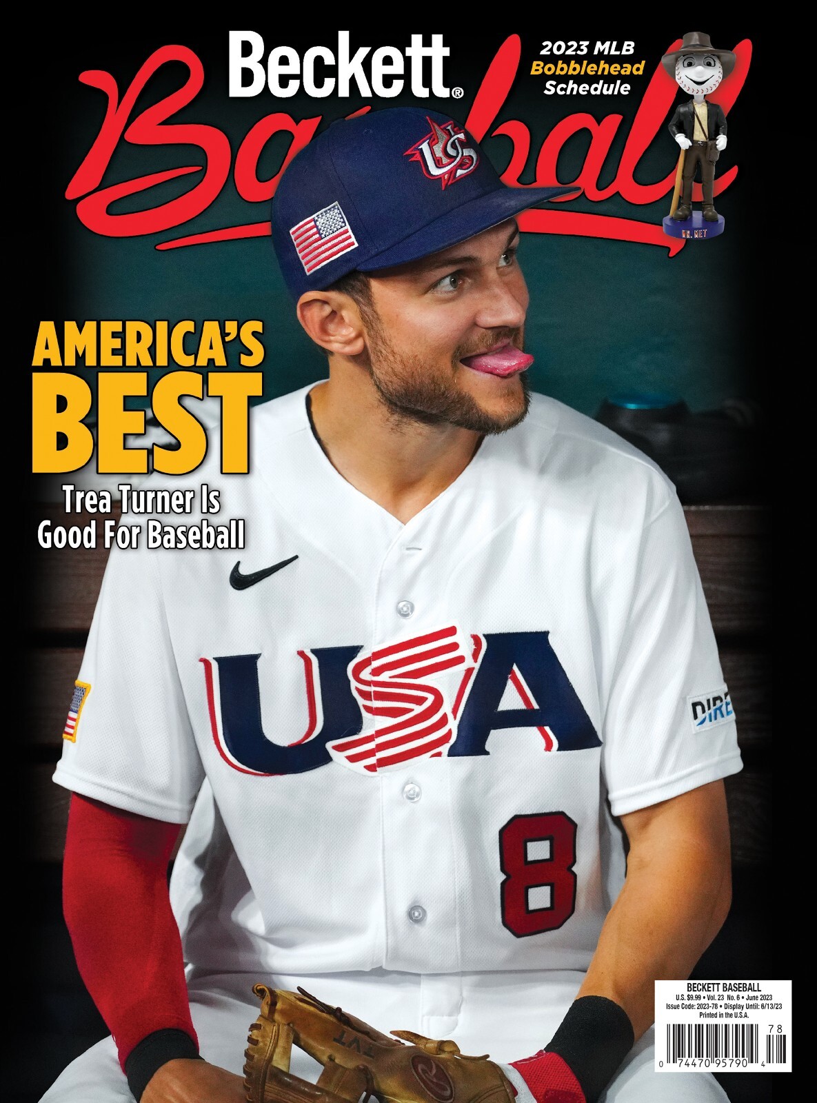 New JUNE 2023 Beckett BASEBALL CARD Price Guide Magazine wIth TREA TURNER