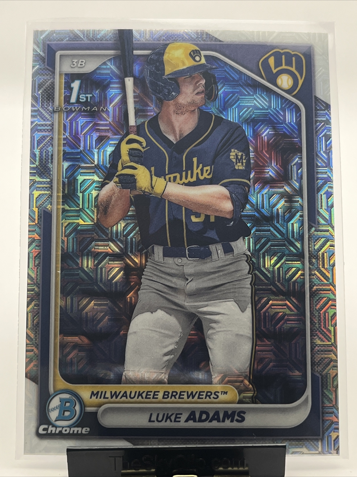 2024 Bowman Chrome Mega Box Mojo Luke Adams 1st Milwaukee Brewers