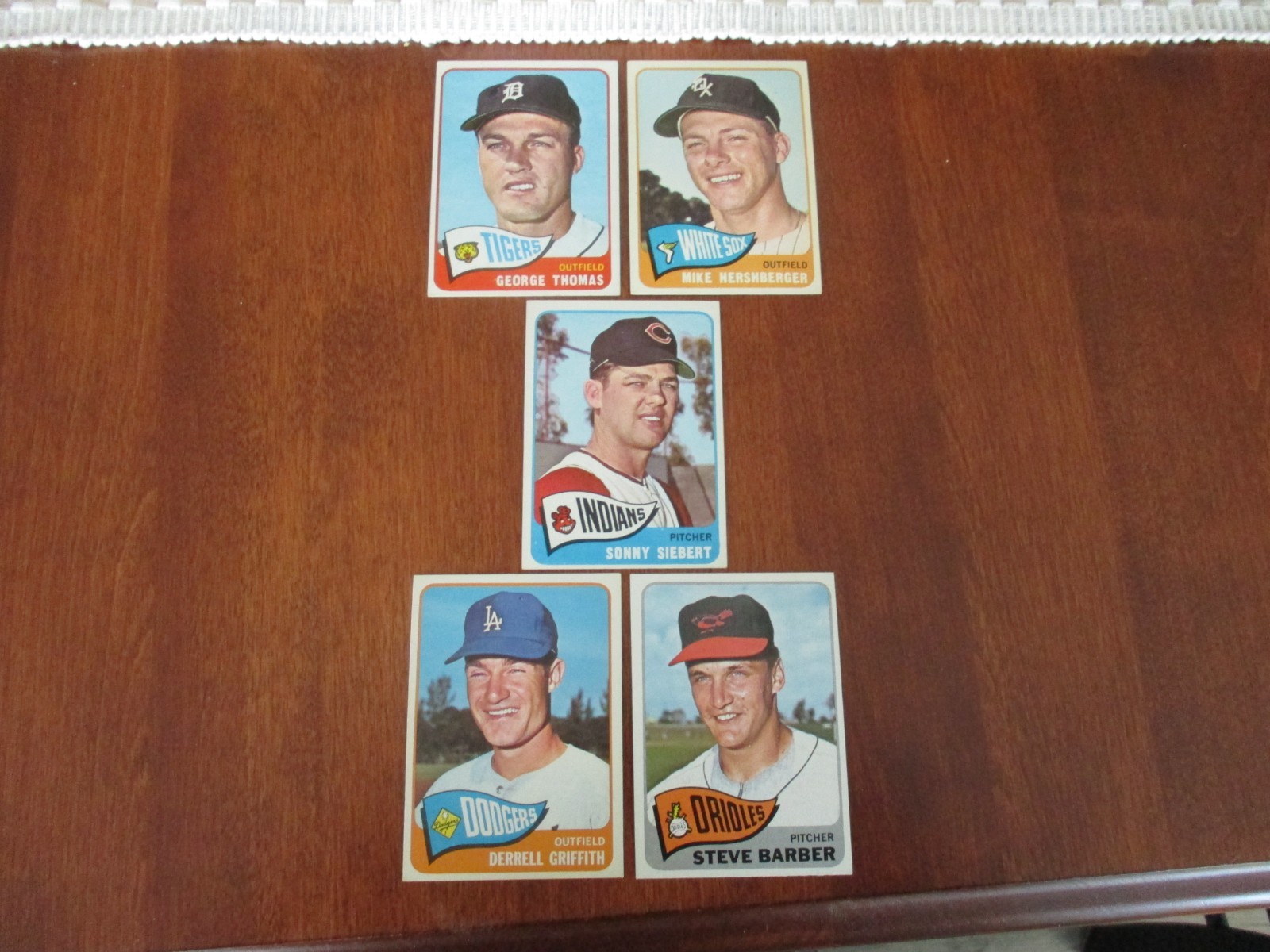 1965 Topps Set-Break (5) High Grade Cards #’s 83,89,96,112,113 Thomas & Barber