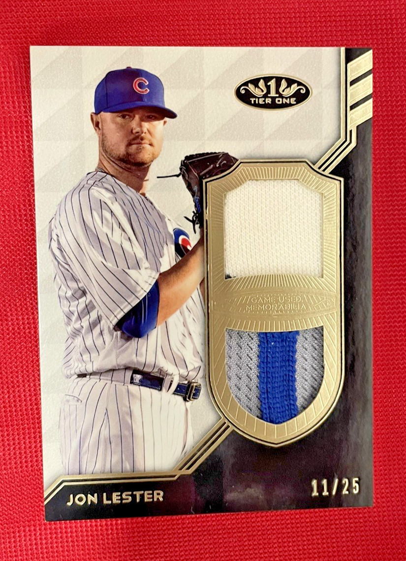 2018 Topps Tier One – Tier One Relics Jon Lester #T1DR-JLE Dual Patch /25 (MEM)