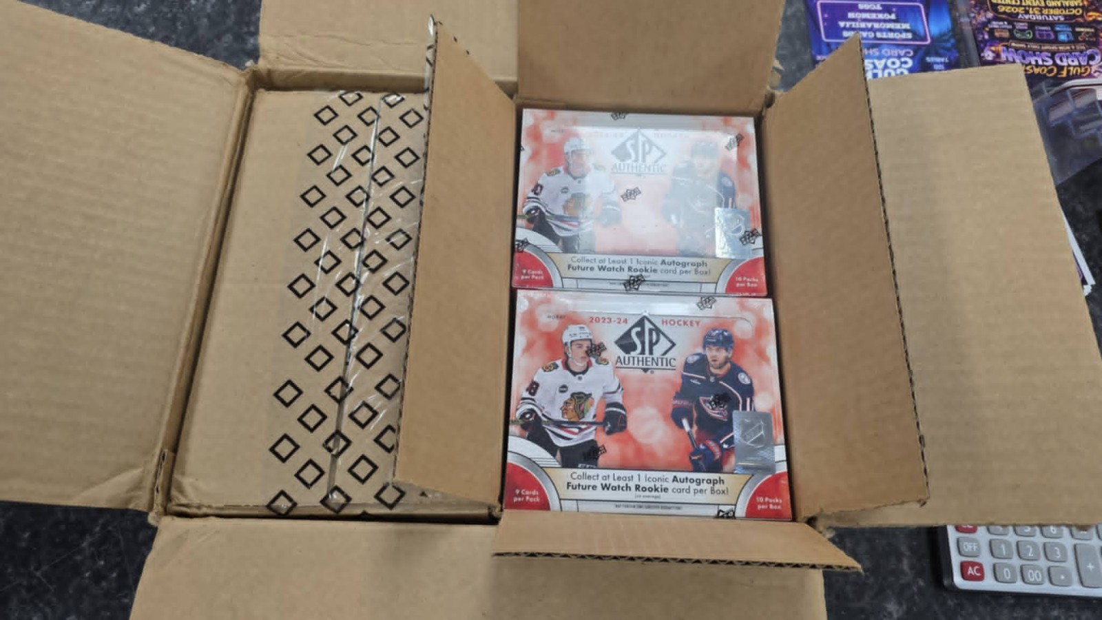 2023-24 SP Authentic NHL Hockey Factory Sealed Hobby Box from sealed case