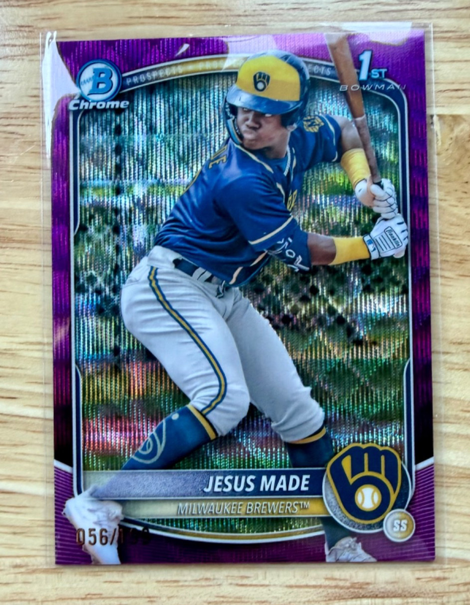 2025 Bowman – Chrome Prospects Jesus Made #BCP-50 Fuchsia Wave Refractor /199…