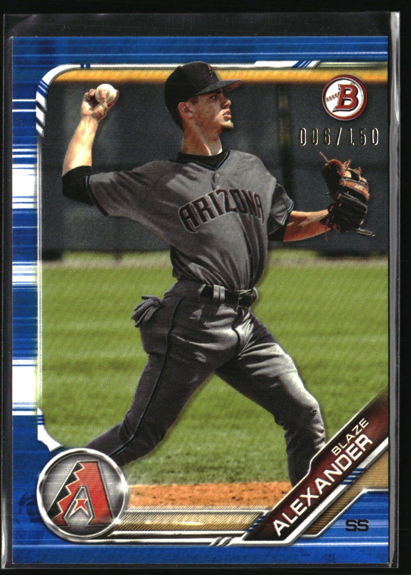 2019 Bowman Draft #BD-155 Blaze Alexander Blue #/150
