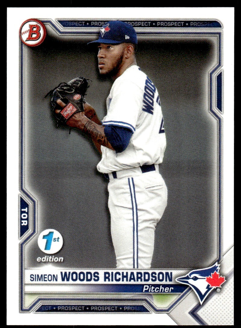 Simeon Woods Richardson 2021 Bowman First 1st Edition Rookie Prospect Card