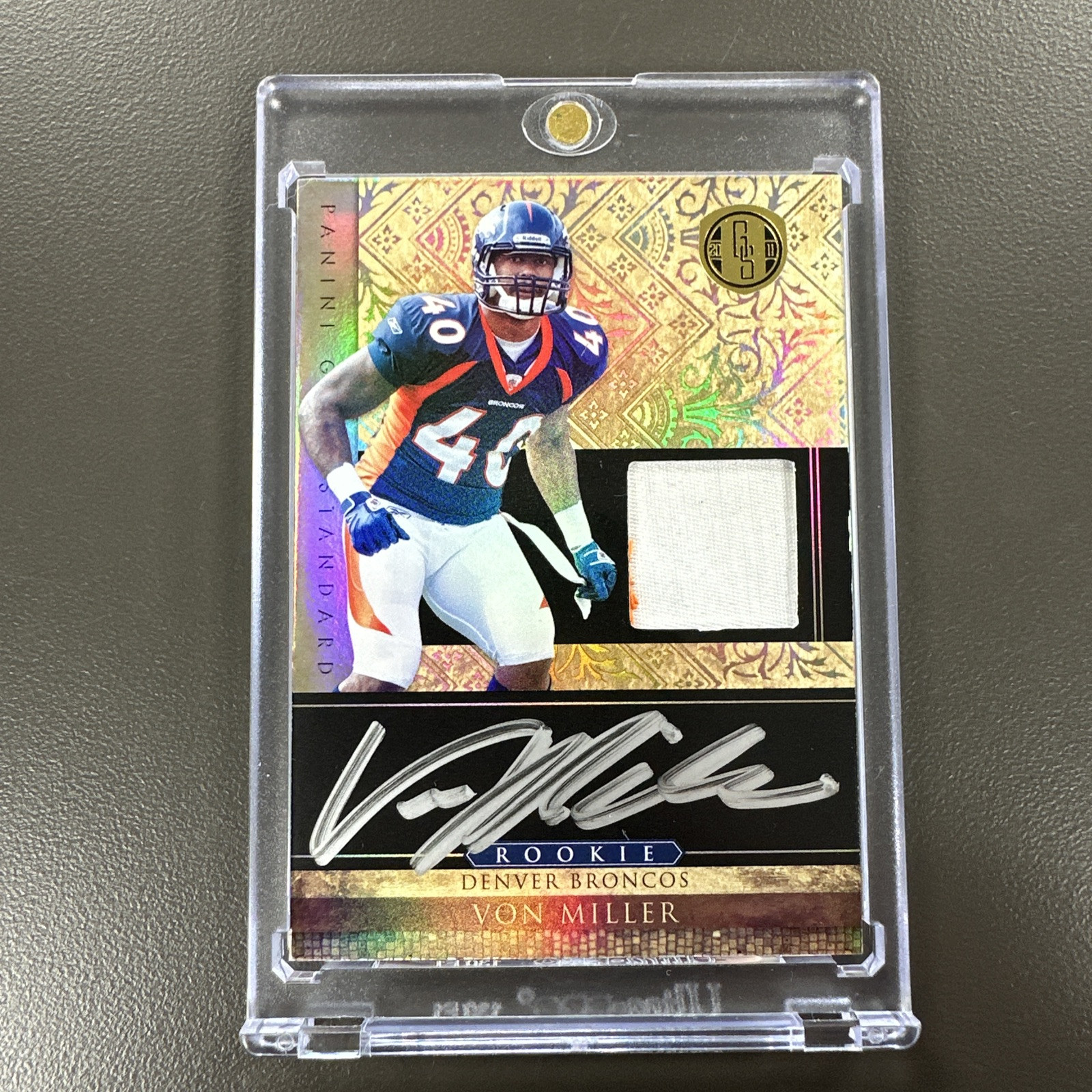 Von Miller 2011 Gold Standard 2 Color Rookie Patch Auto #351 /525 Broncos Rams
