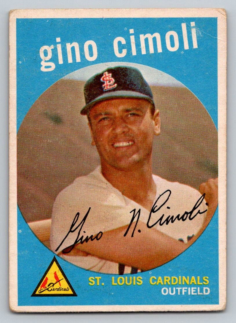 Gino Cimoli 1959 Topps #418 St Louis Cardinals , Poor