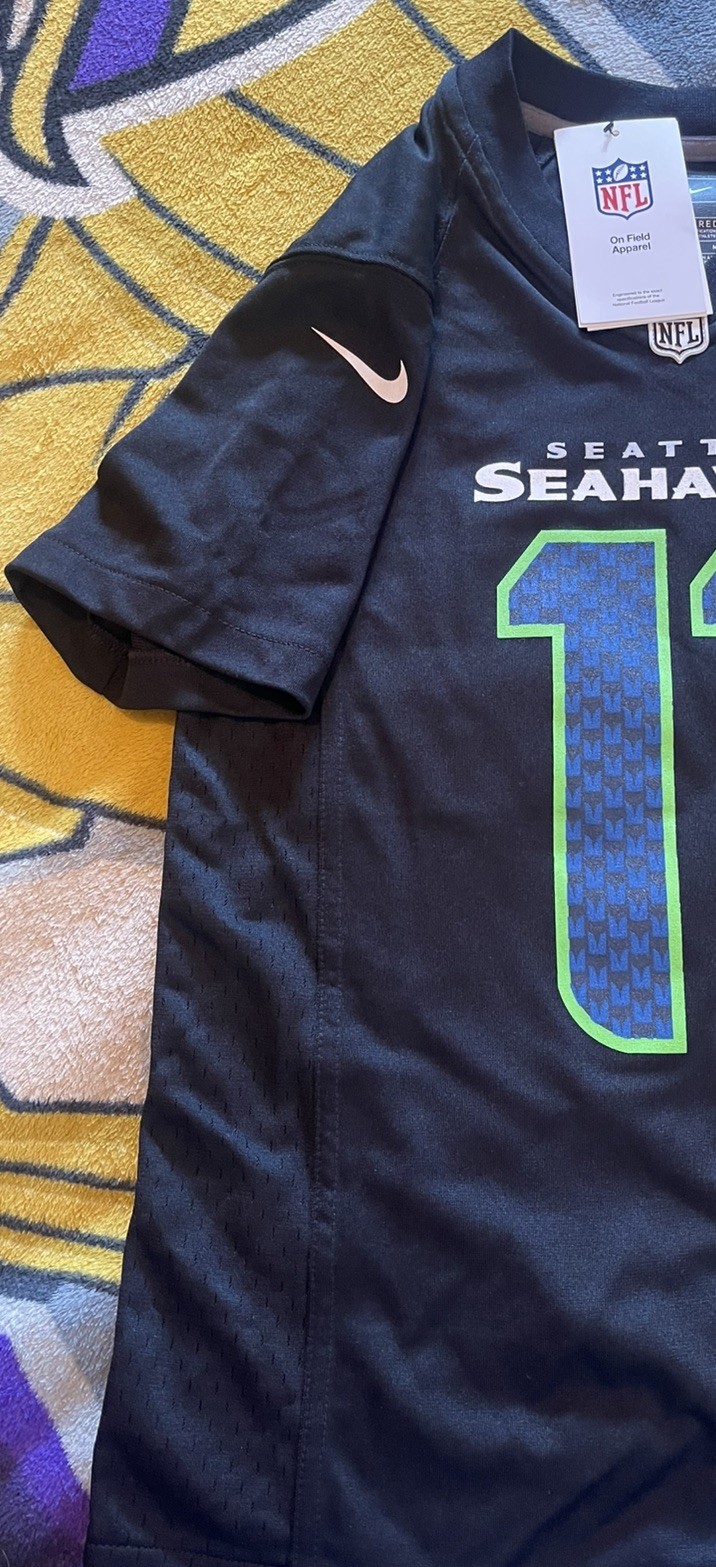 Youth Nike Seattle Seahawks Jaxon Smith-Njigba SB LX Patch Carbon Game Jersey