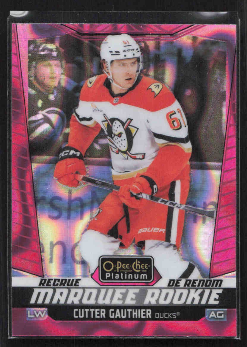 2024-25 O-Pee-Chee Platinum #201 Cutter Gauthier Pink Magma Rookie